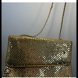 Shimmering Gold Mesh Clutch